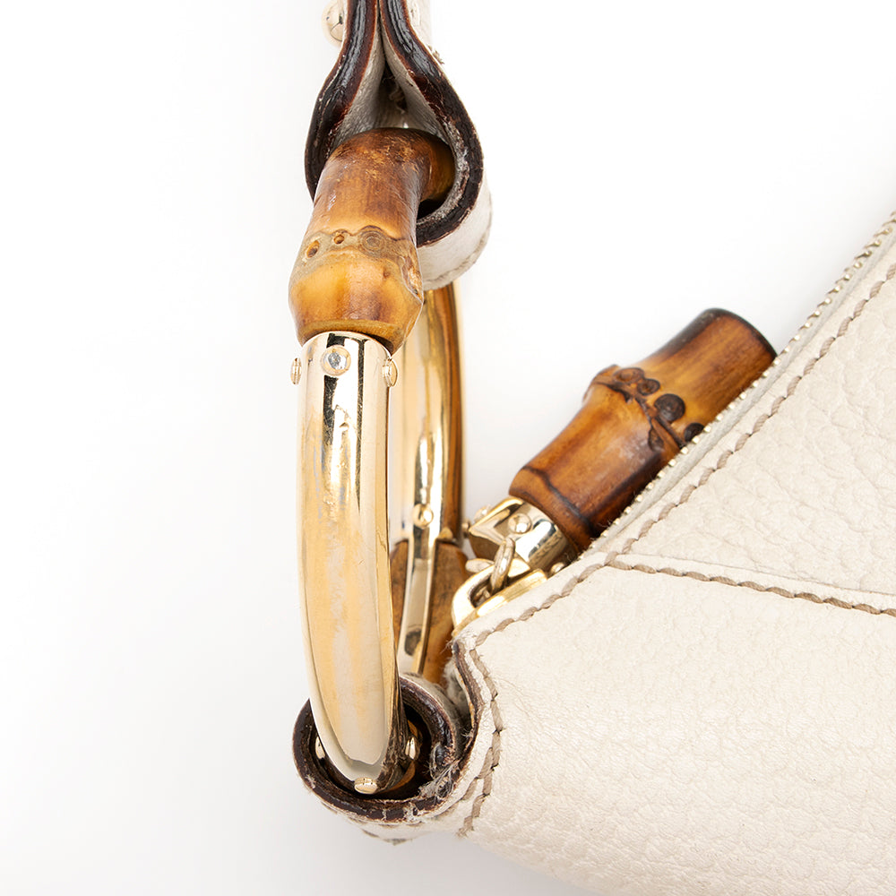 Gucci Leather Bamboo Ring Hobo (SHF-19976)
