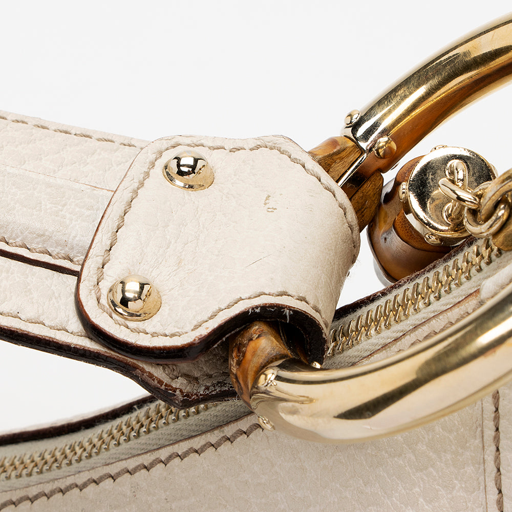 Gucci Leather Bamboo Ring Hobo (SHF-19976)