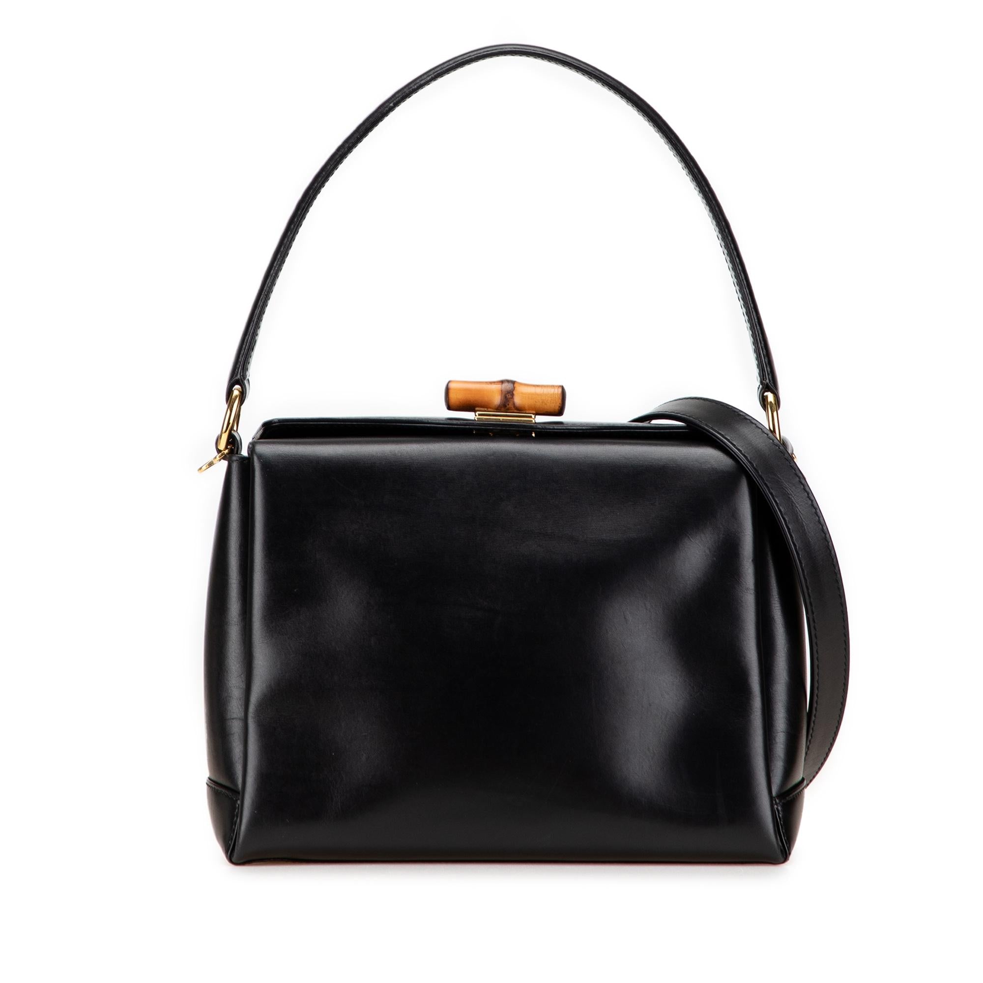 Gucci Leather Bamboo Satchel