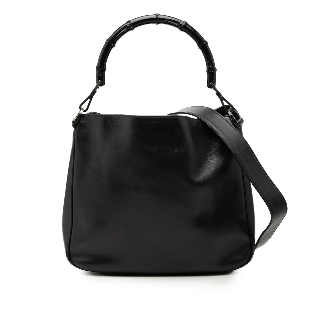 Gucci Leather Bamboo Satchel