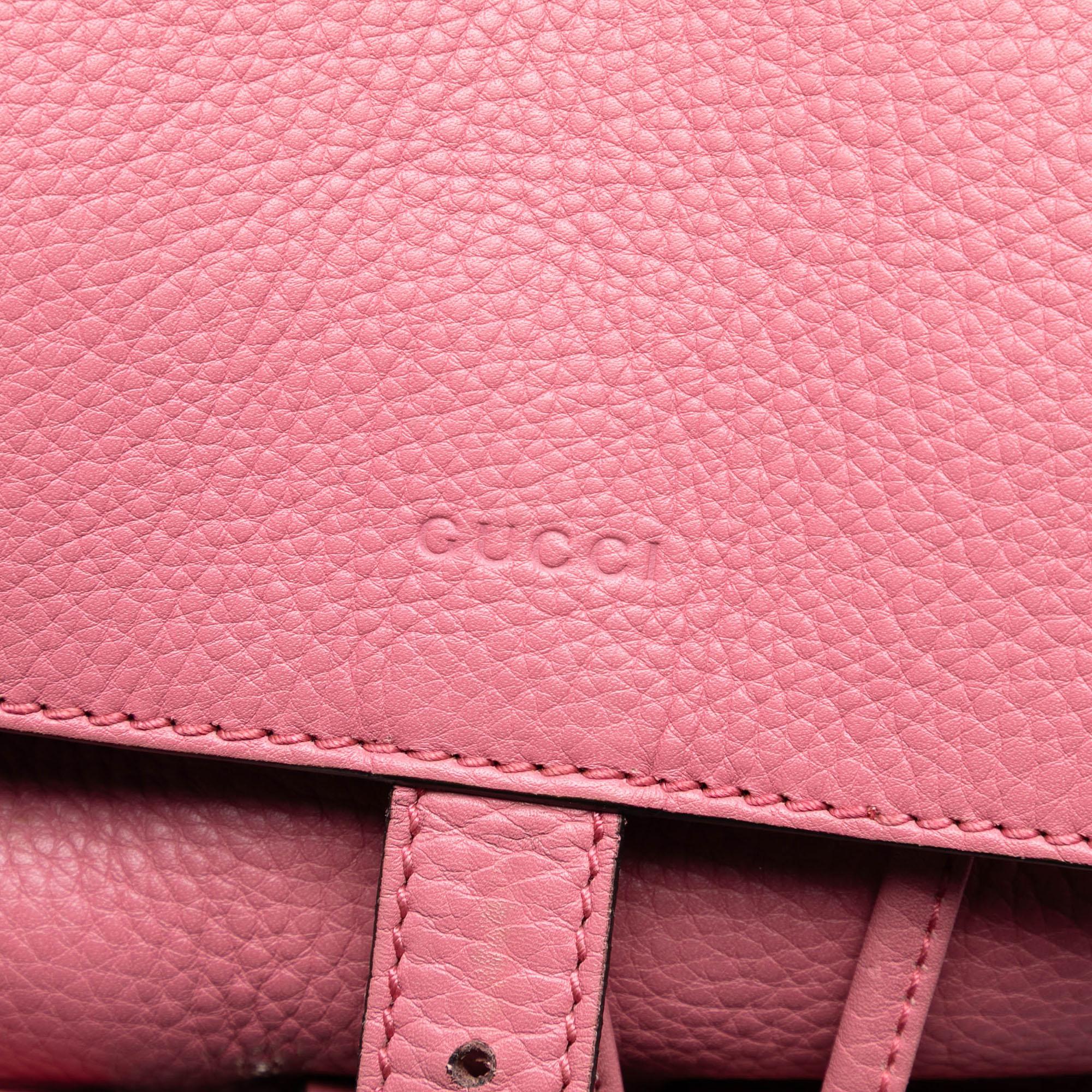 Gucci Leather Bamboo Tassel Backpack