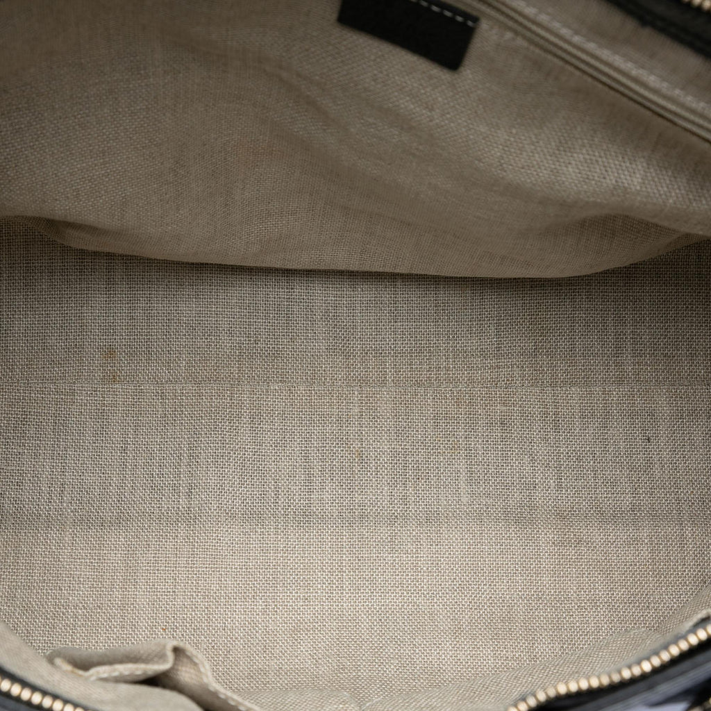 Gucci Leather Bamboo Tassel Satchel
