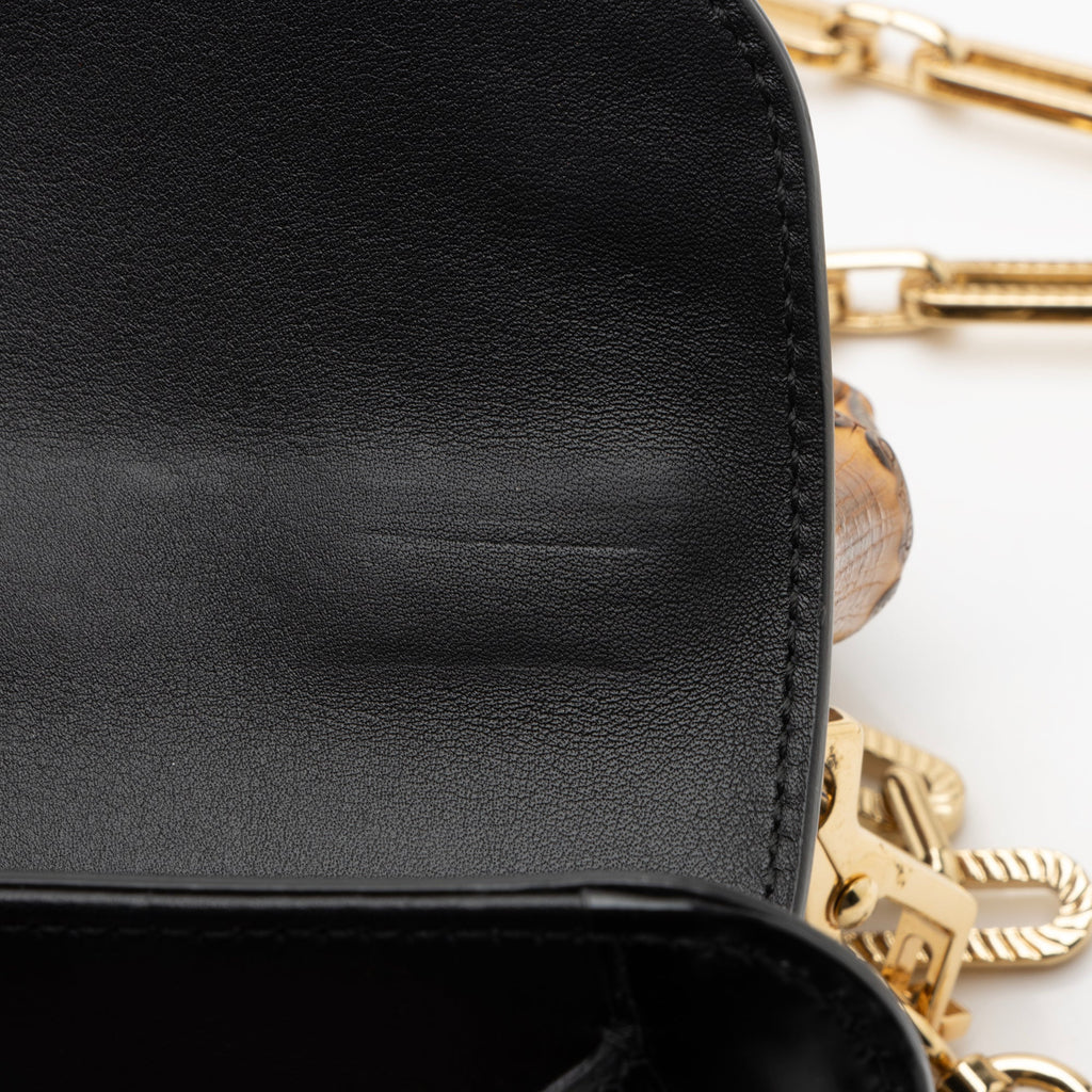 Gucci Leather Bamboo Thiara Small Top Handle (SHF-yZDyFo)