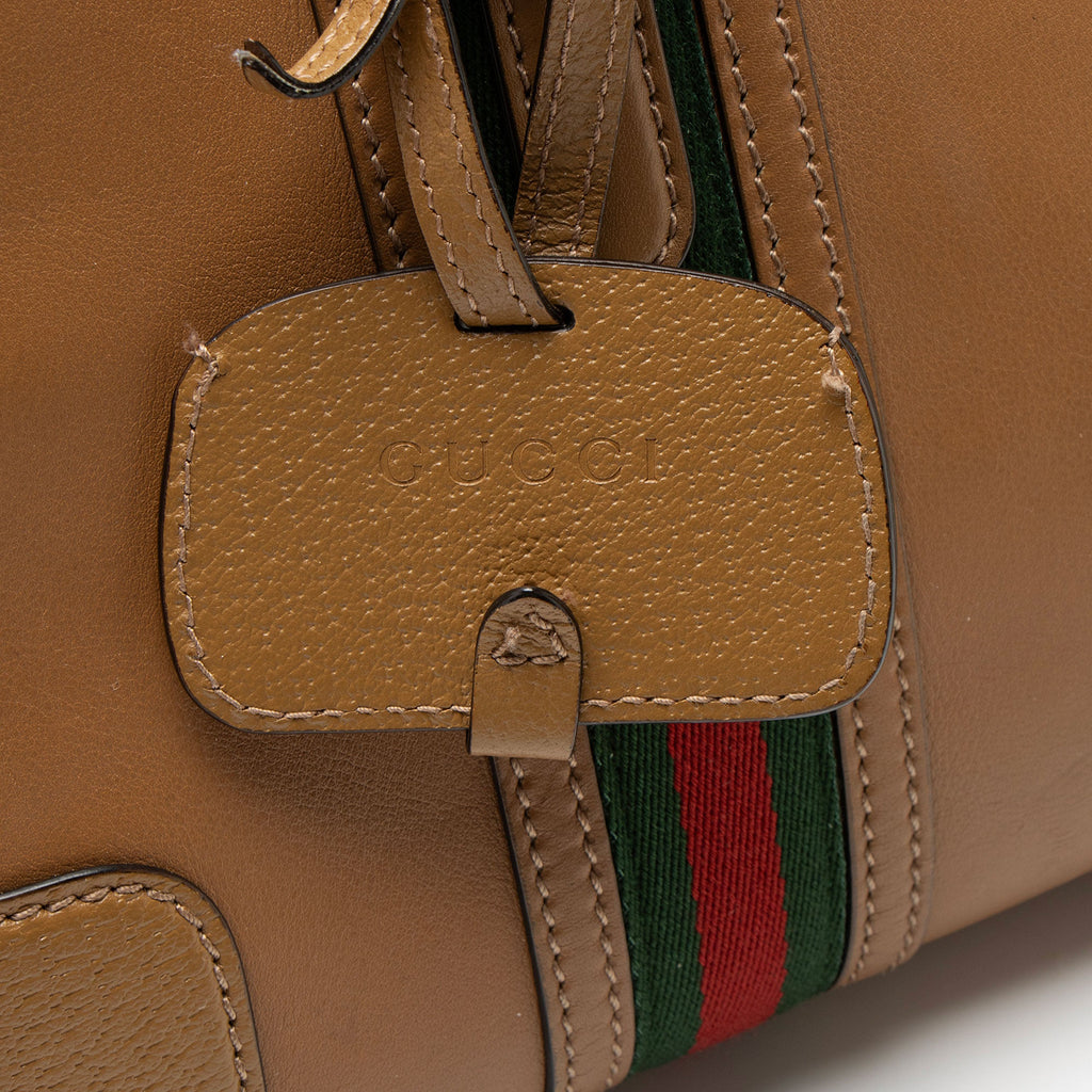 Gucci Leather Ophidia Bauletto Medium Satchel