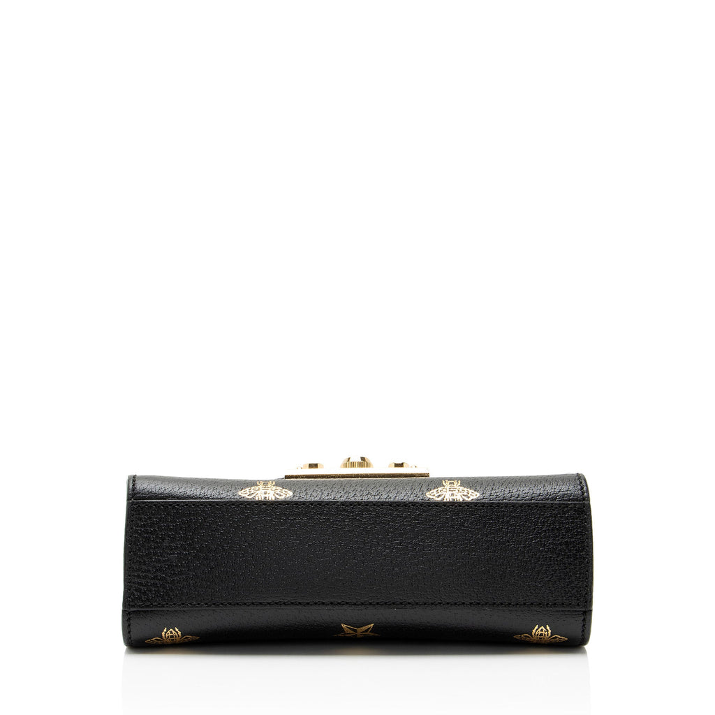 Gucci Leather Bee & Star Padlock Mini Shoulder Bag