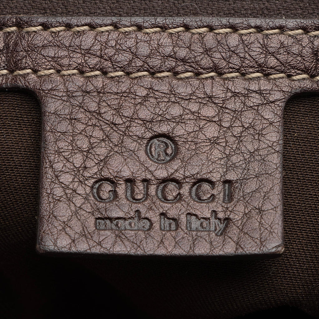 Gucci Leather Britt Large Tote (SHF-23095)