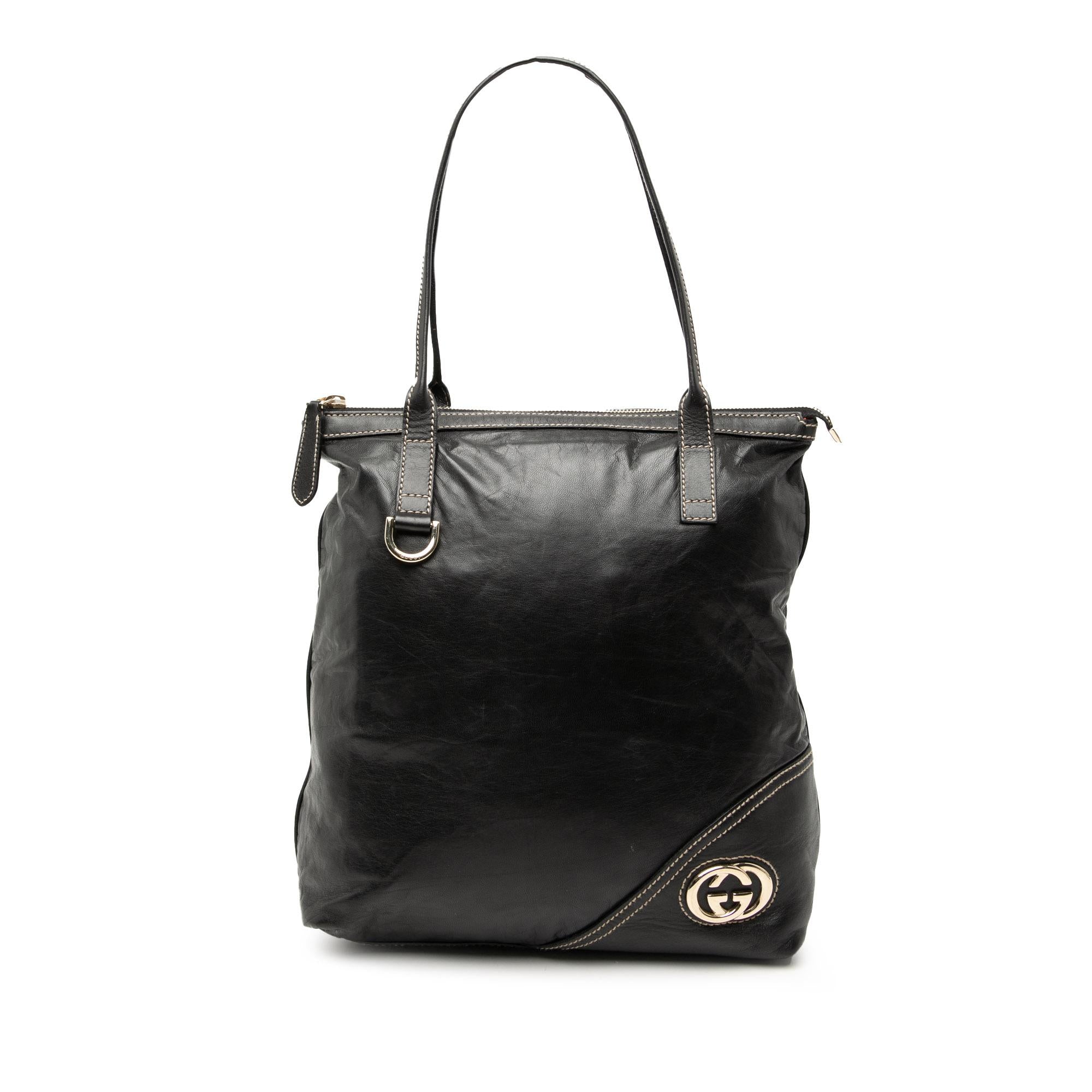 Gucci Leather Britt Tote