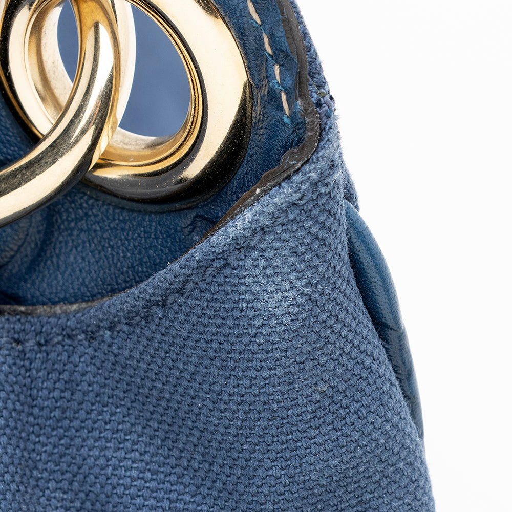 Gucci Leather Canvas Guccissima Hobo (SHF-19702)