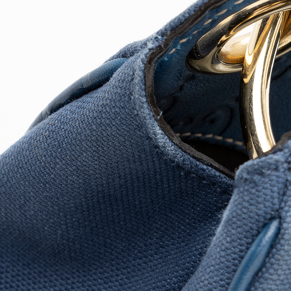 Gucci Leather Canvas Guccissima Hobo (SHF-19702)