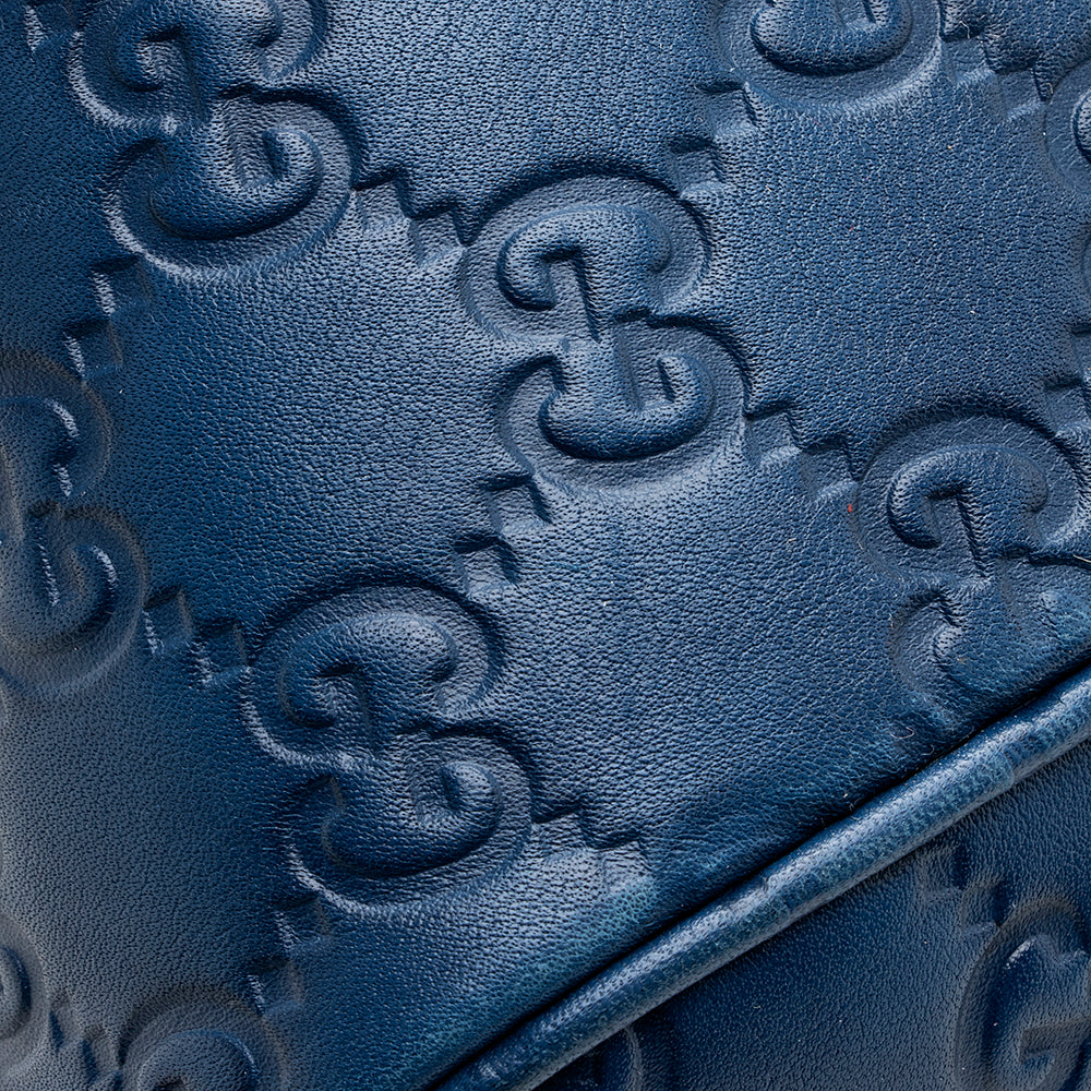 Gucci Leather Canvas Guccissima Hobo (SHF-19702)