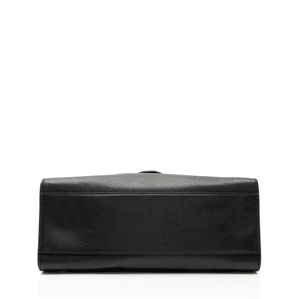 Gucci Leather Crystal Butterfly Linea Totem Top Handle