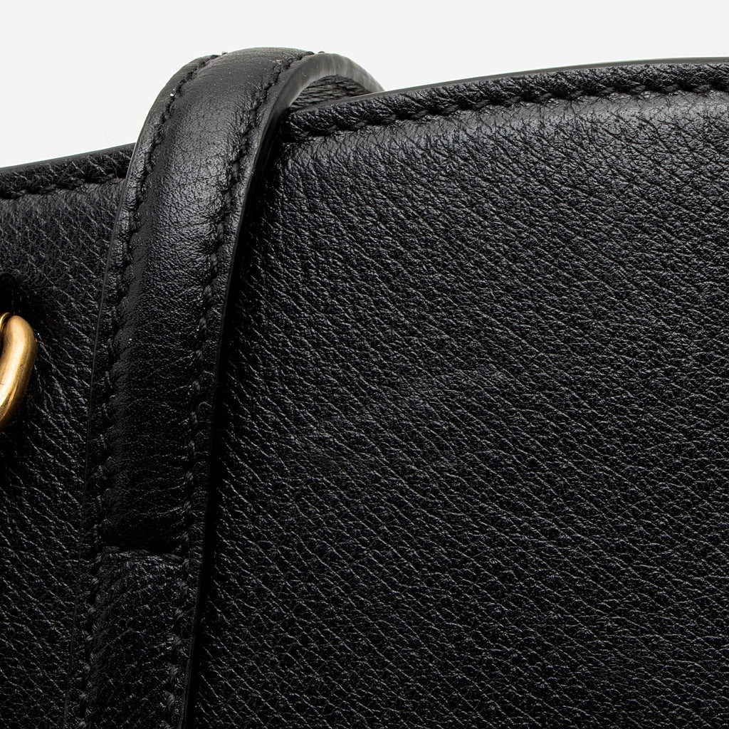 Gucci Leather Crystal Butterfly Linea Totem Top Handle