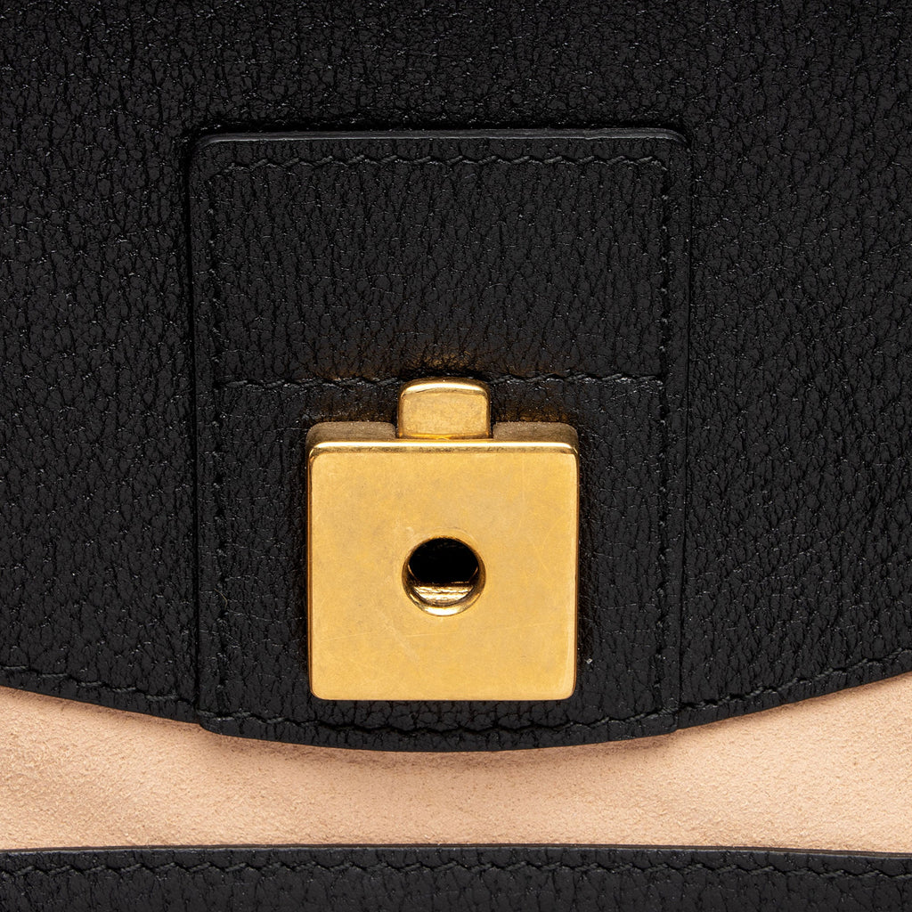 Gucci Leather Crystal Butterfly Linea Totem Top Handle