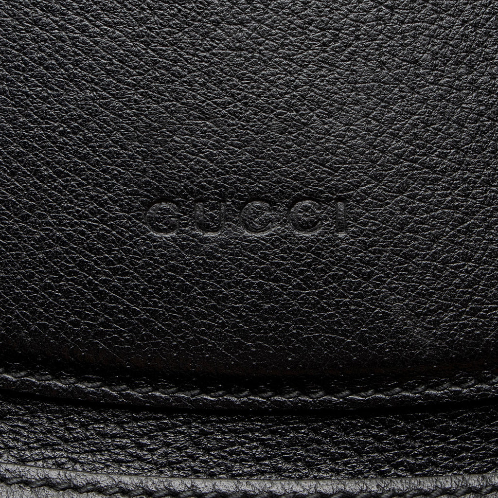 Gucci Leather Crystal Butterfly Linea Totem Top Handle