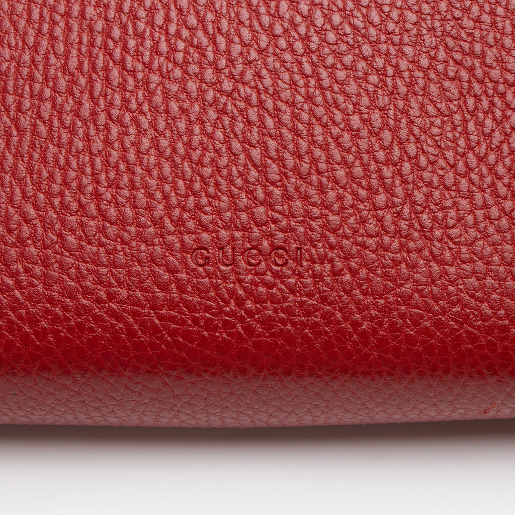 Gucci Leather Crystal Dionysus Chain Wallet