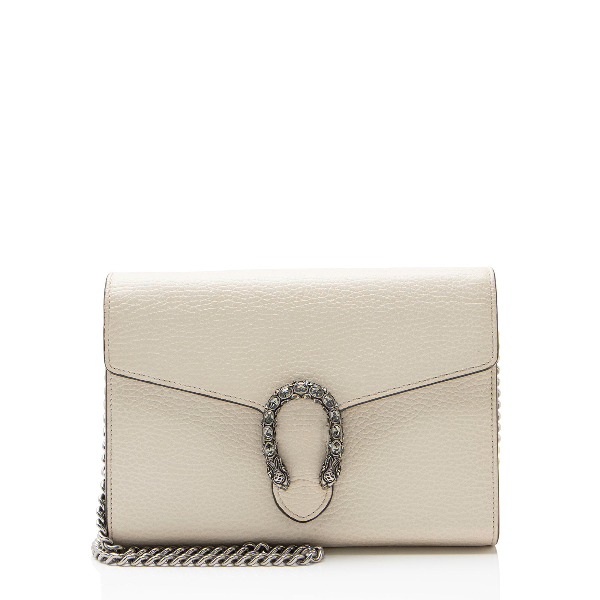Gucci Leather Crystal Dionysus Chain Wallet