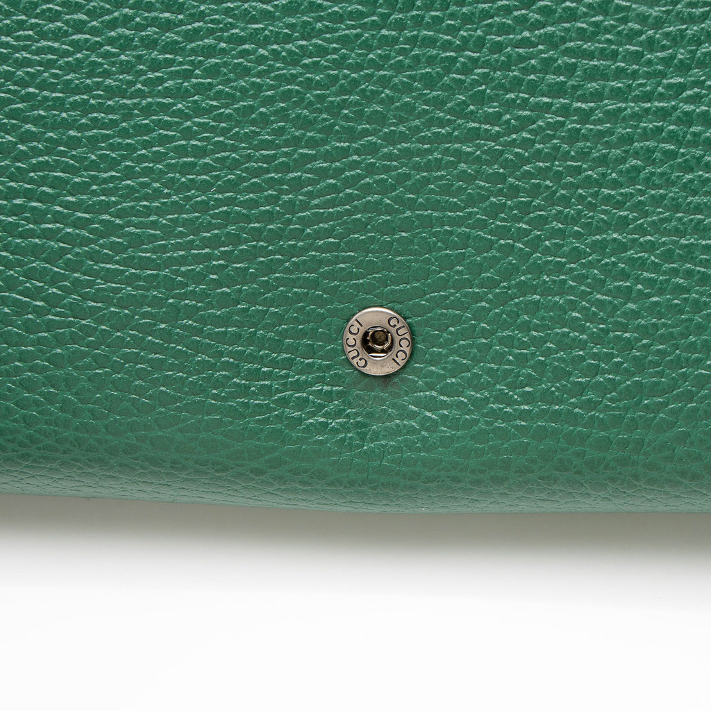 Gucci Leather Crystal Dionysus Chain Wallet