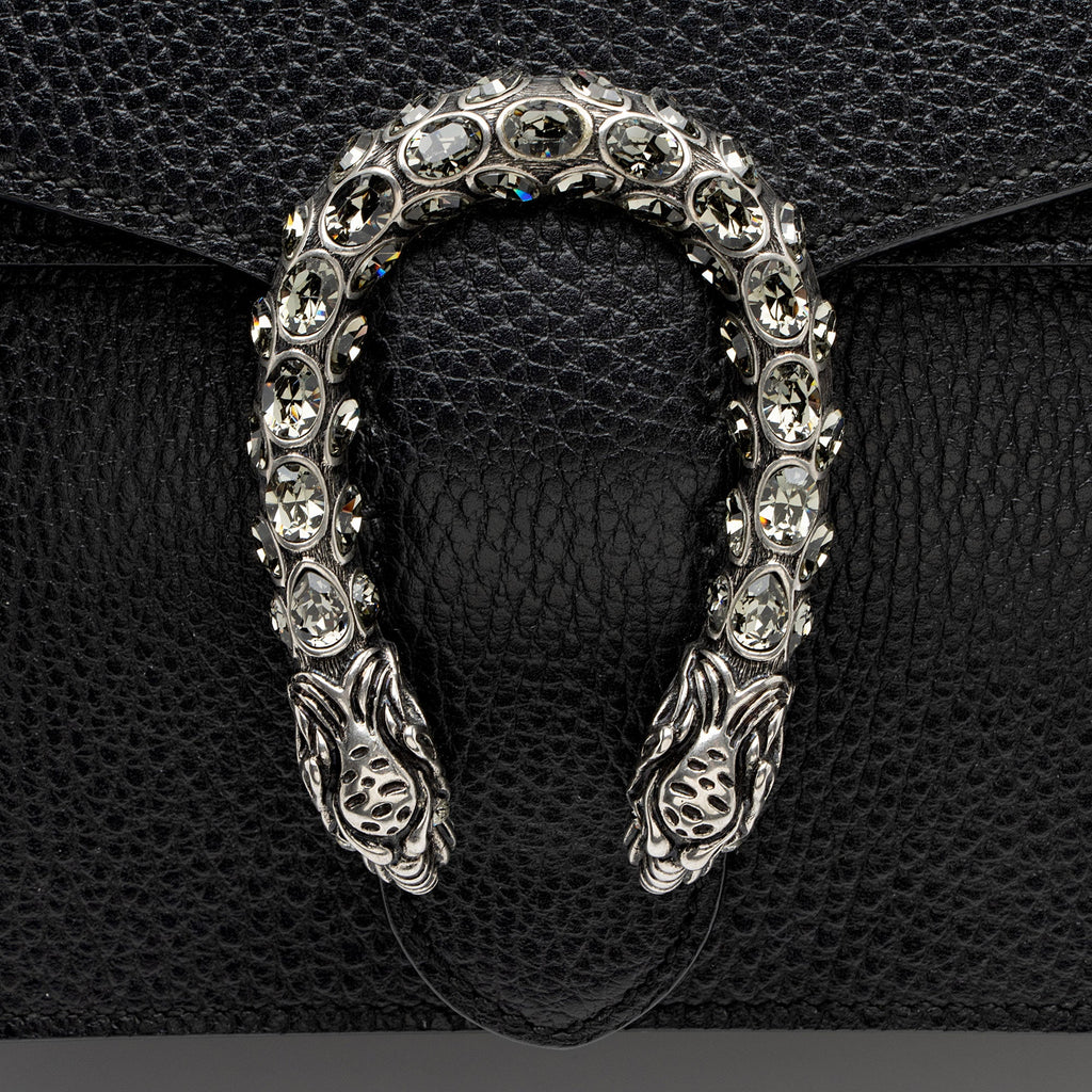 Gucci Leather Crystal Dionysus Medium Shoulder Bag