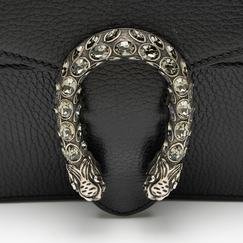 Gucci Leather Crystal Dionysus Medium Shoulder Bag