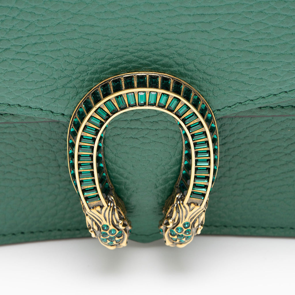 Gucci Leather Crystal Dionysus Mini Top Handle