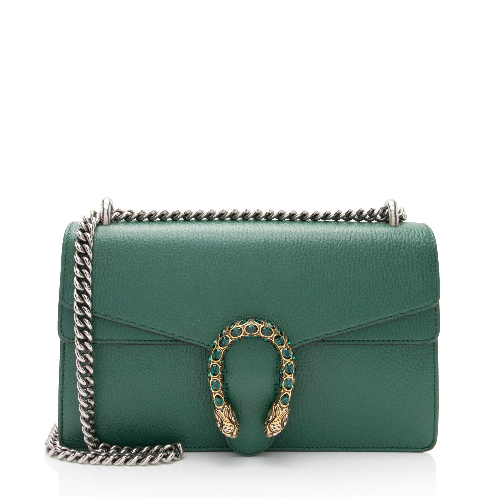 Gucci Leather Crystal Dionysus Small Shoulder Bag (SHF-JAZQrx)