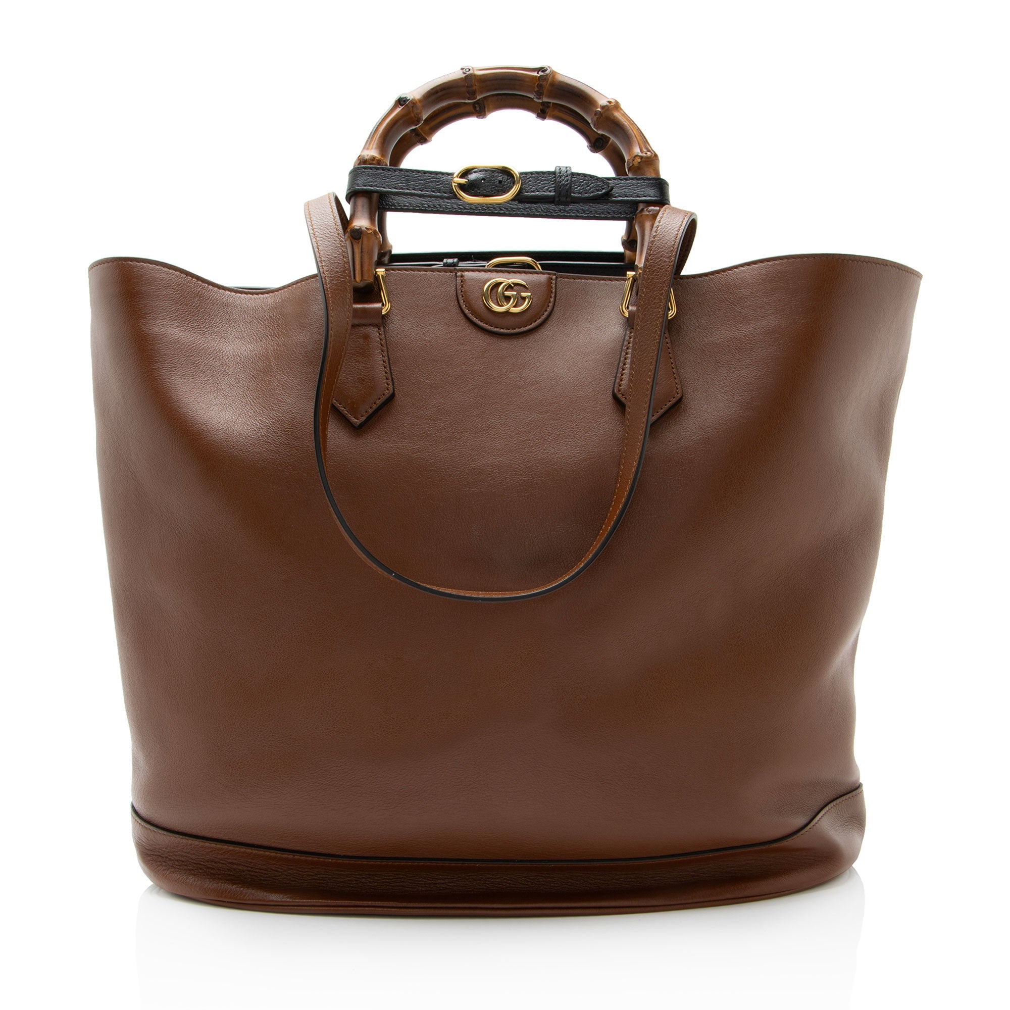 Gucci Leather Diana Oval Large Tote
