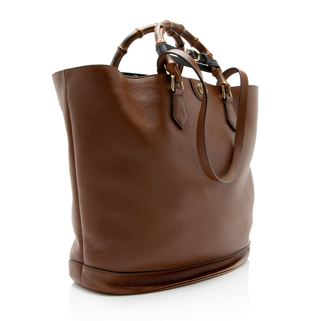Gucci Leather Diana Oval Large Tote
