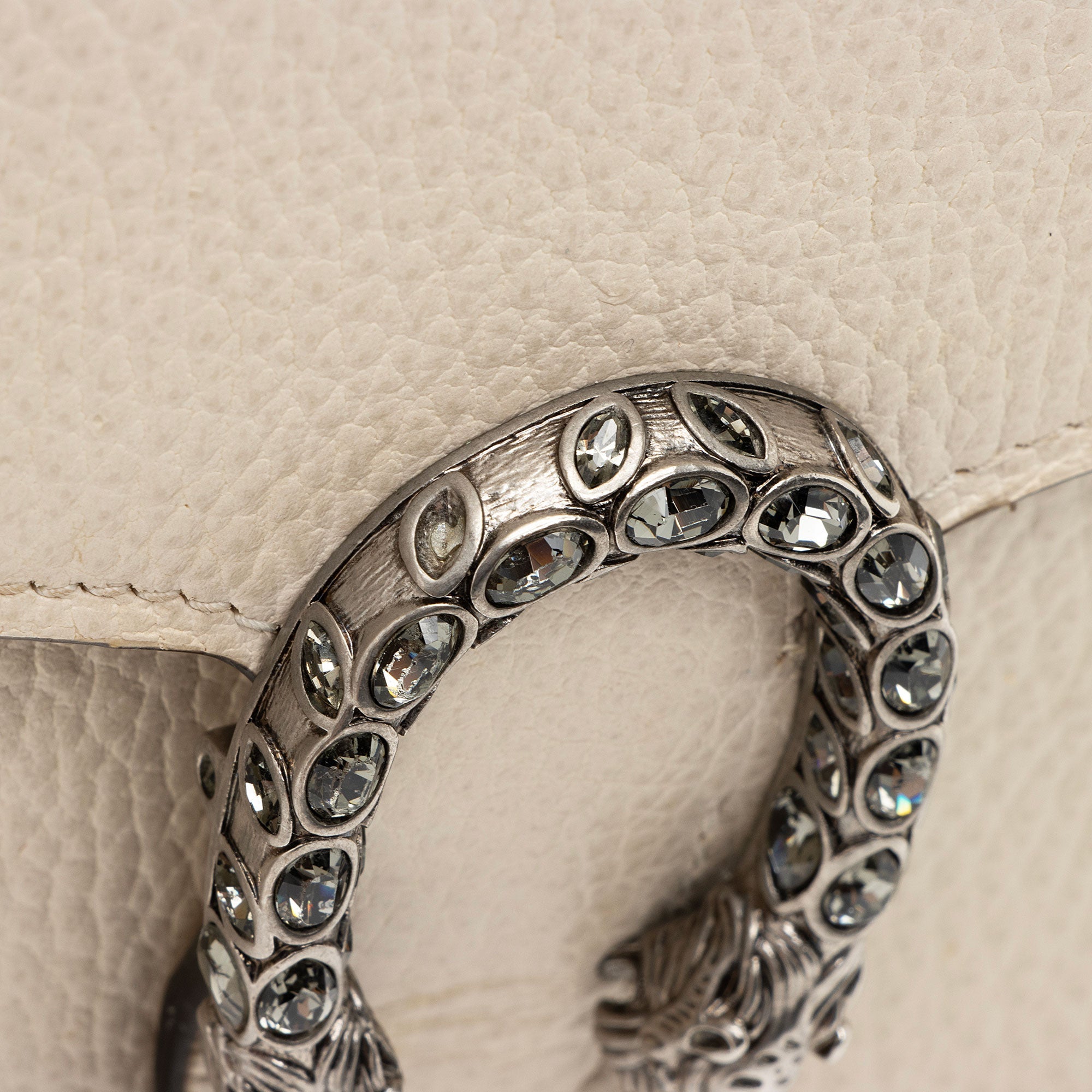 Gucci Leather Crystal Dionysus Chain Wallet (SHF-H1BZ4r)