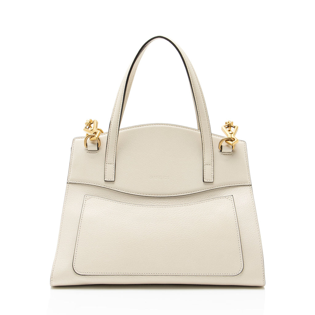 Gucci Leather Enamel Butterfly Linea Totem Top Handle