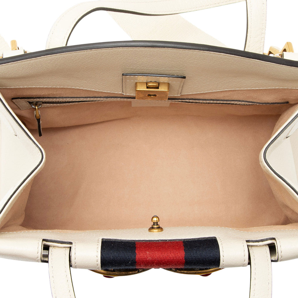 Gucci Leather Enamel Butterfly Linea Totem Top Handle