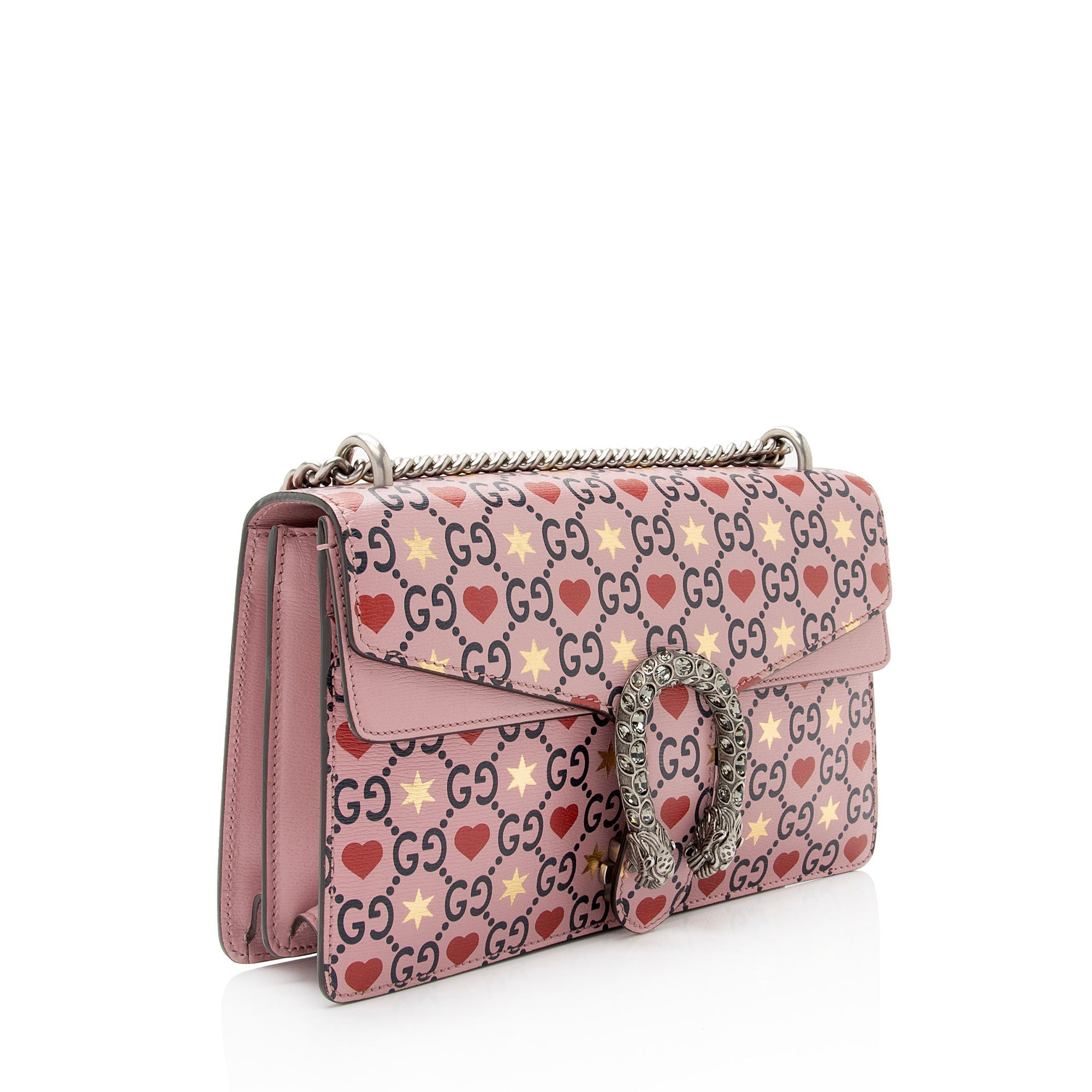 Gucci Leather GG Heart Stars Dionysus Small Shoulder Bag (SHF-3rkuYb)