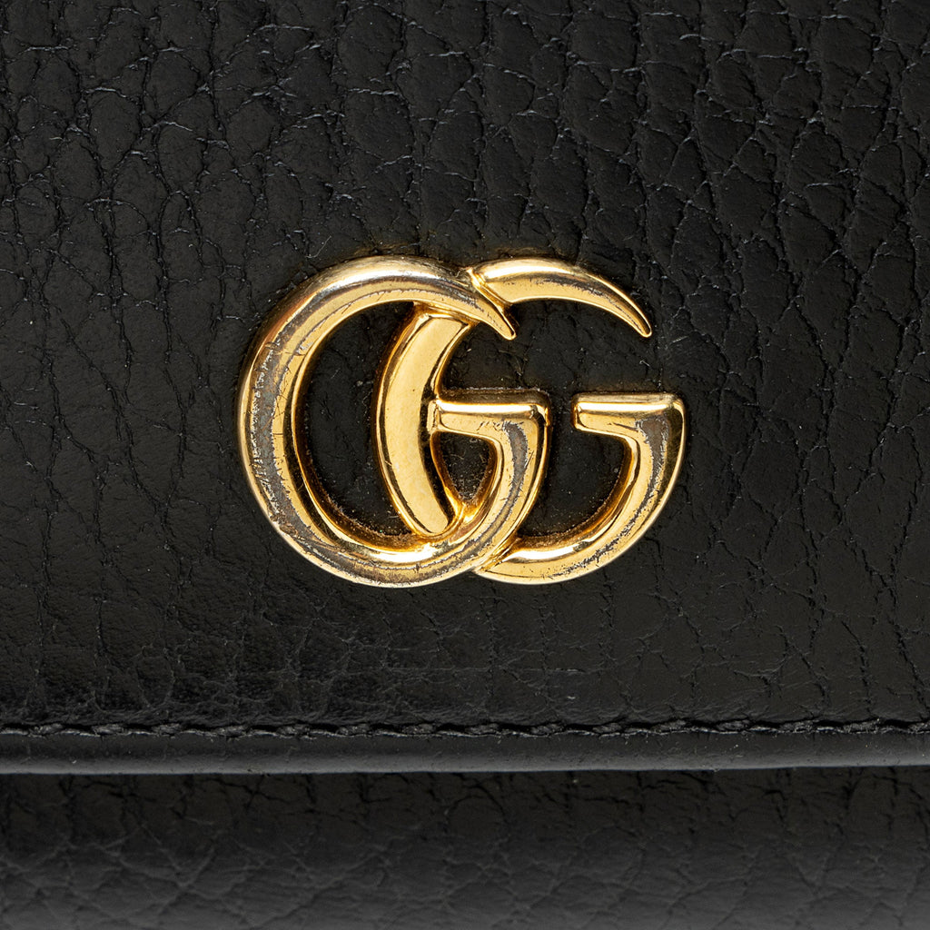 Gucci Leather GG Marmont Compact Wallet
