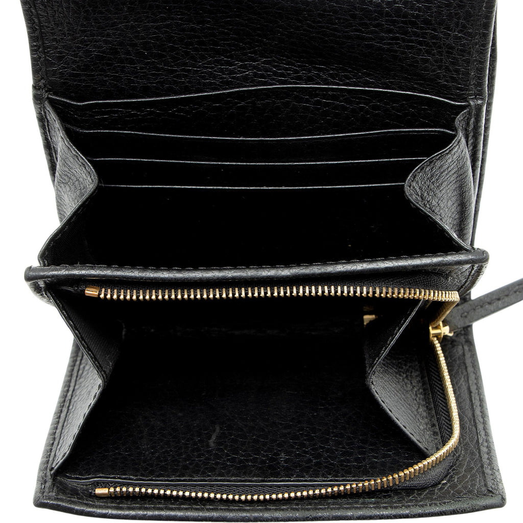 Gucci Leather GG Marmont Compact Wallet