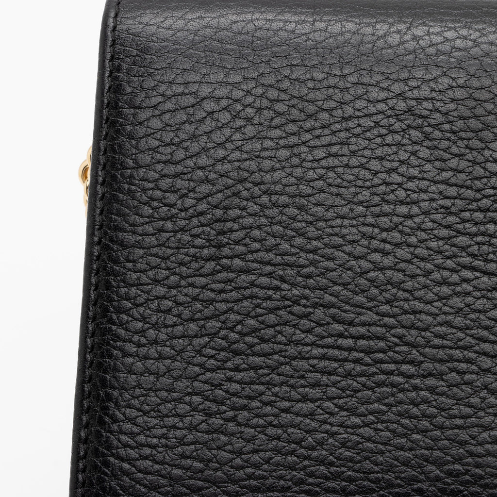 Gucci Leather GG Marmont Mini Chain Bag (SHF-x0poGV)