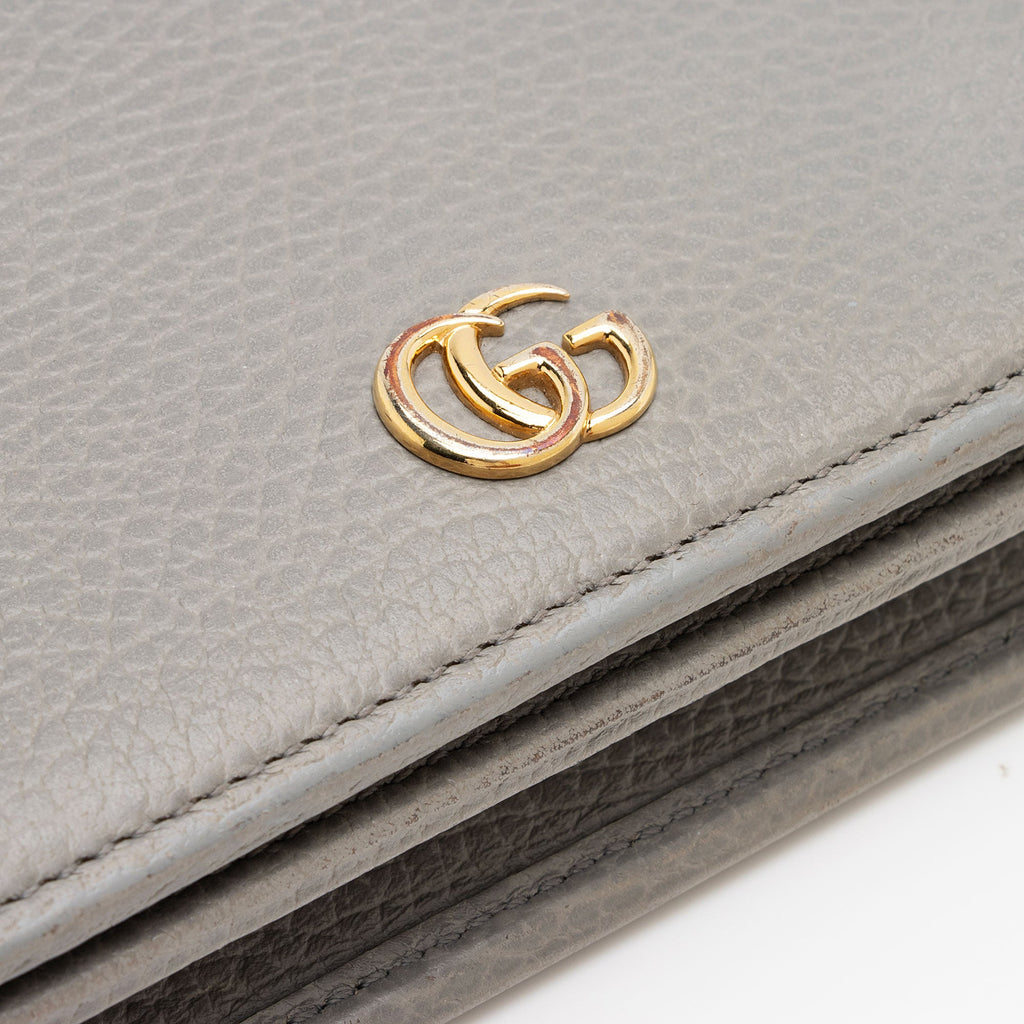 Gucci Leather GG Marmont Mini Chain Bag (SHF-xtqH5g)