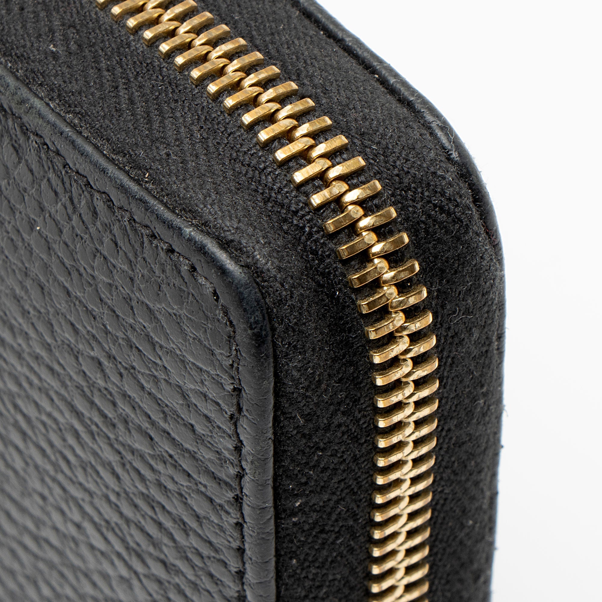 Gucci Leather GG Marmont Zip Around Wallet