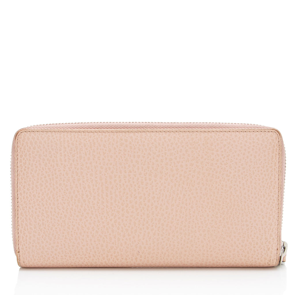 Gucci Leather GG Marmont Zip Around Wallet
