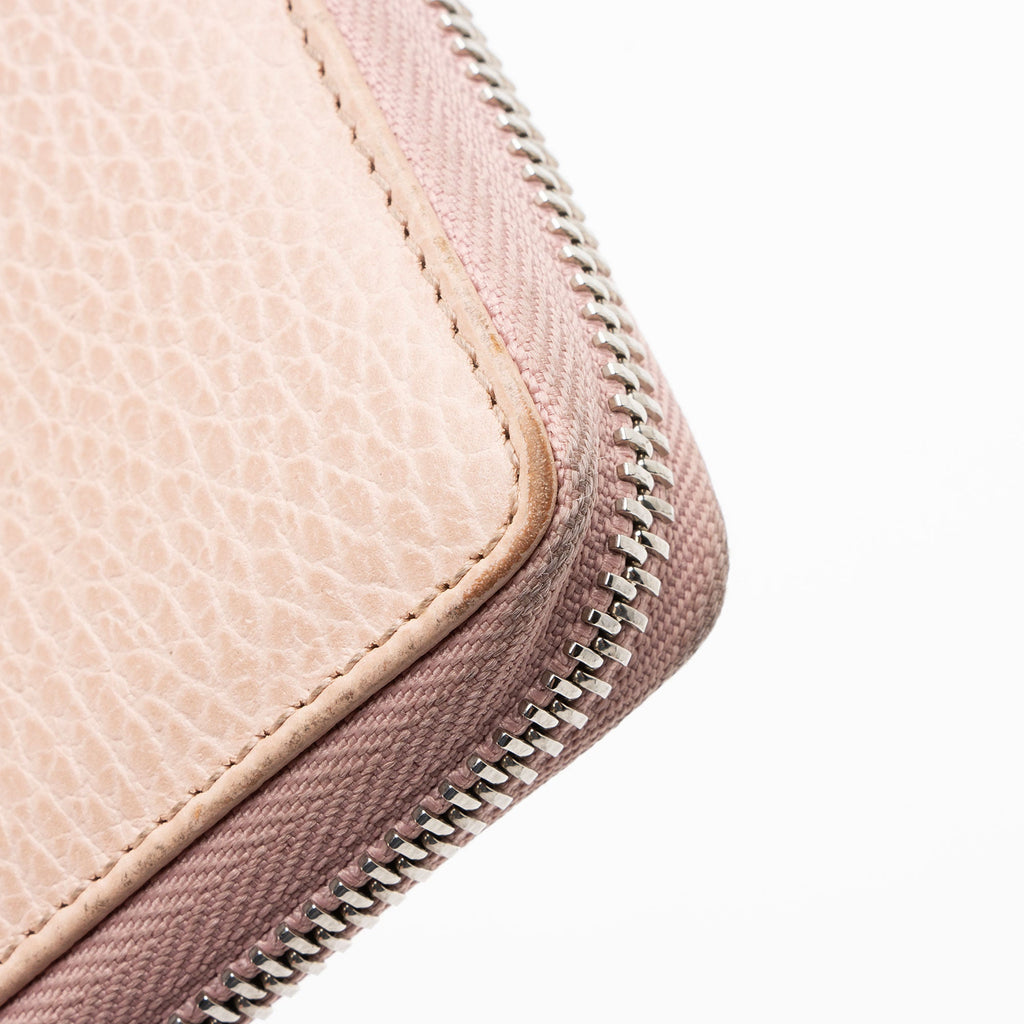 Gucci Leather GG Marmont Zip Around Wallet