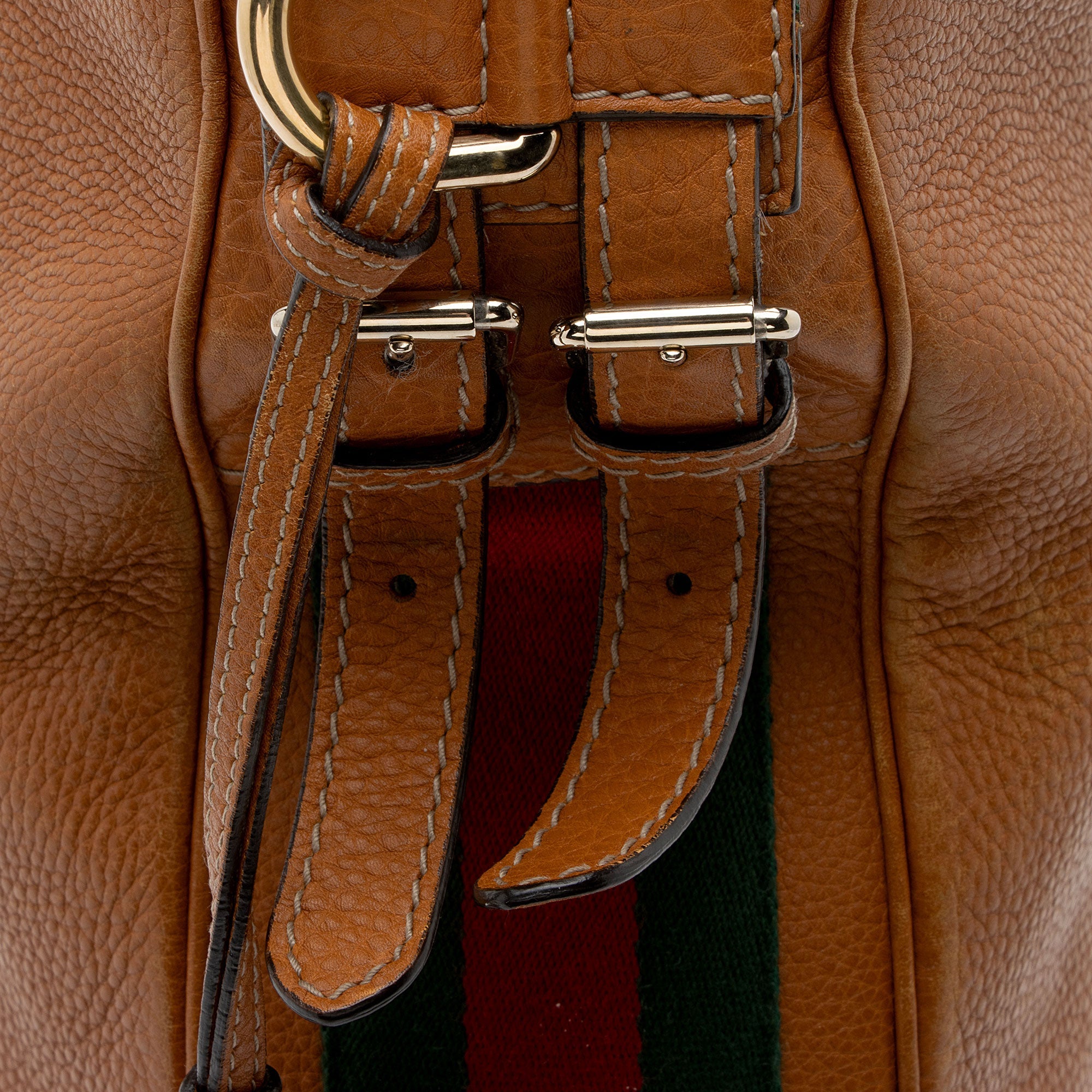 Gucci Leather Web Heritage Messenger Bag (SHF-8X47Lj)