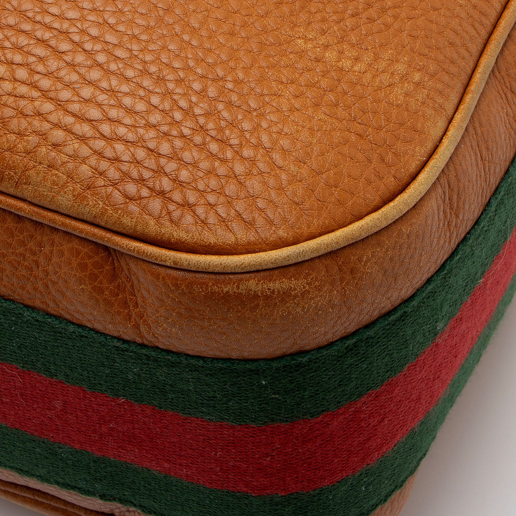 Gucci Leather Web Heritage Messenger Bag (SHF-8X47Lj)
