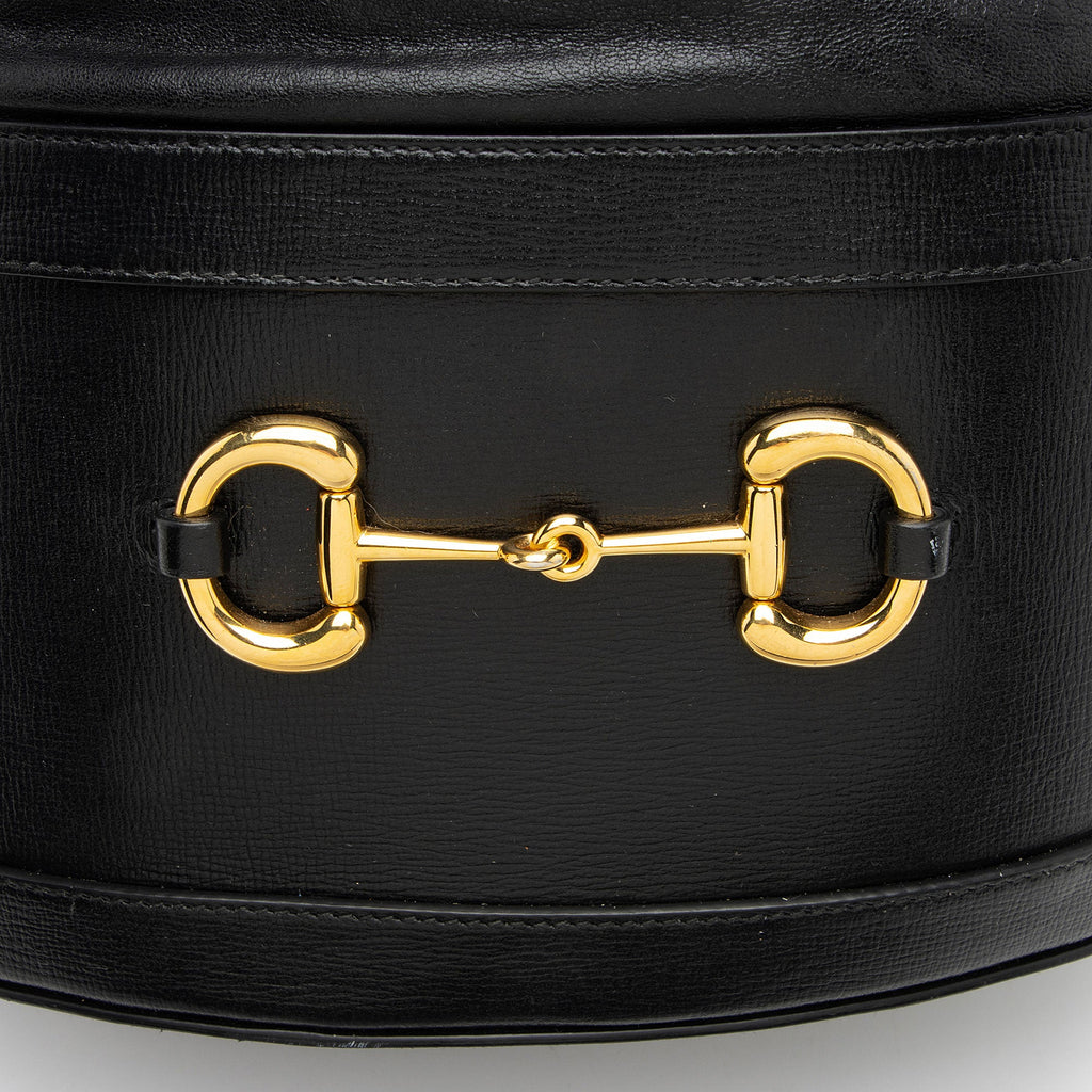 Gucci Leather Horsebit 1955 Drawstring Bucket Bag