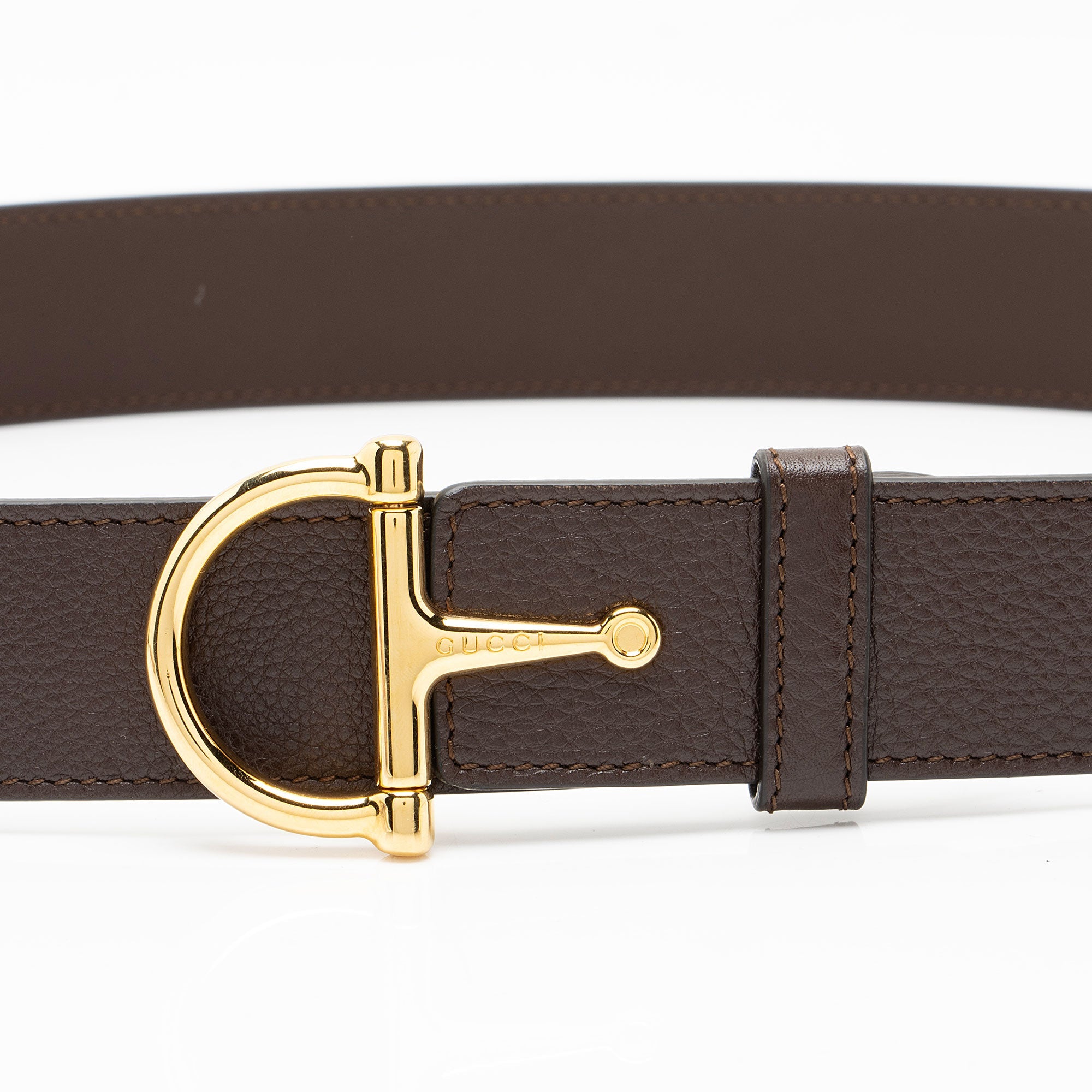 Gucci Leather Horsebit Belt - Size 34 / 85