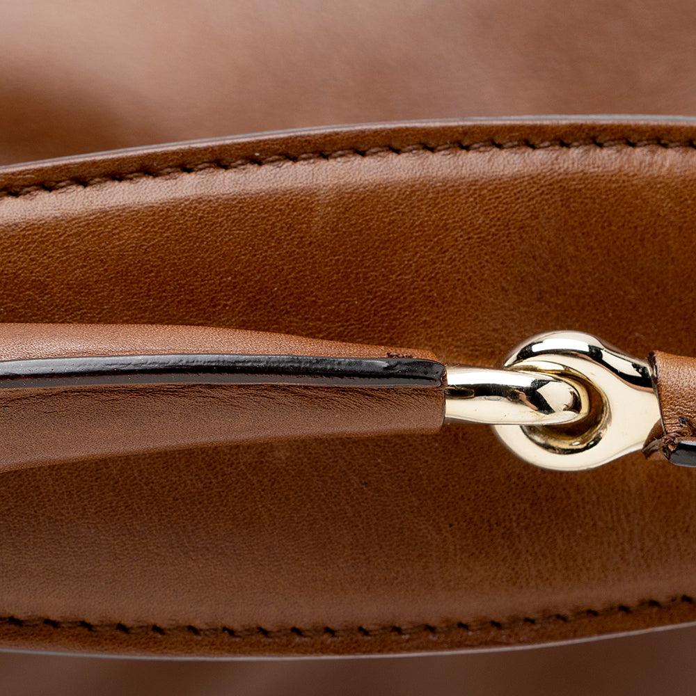 Gucci Leather Horsebit Medium Hobo (SHF-15327)