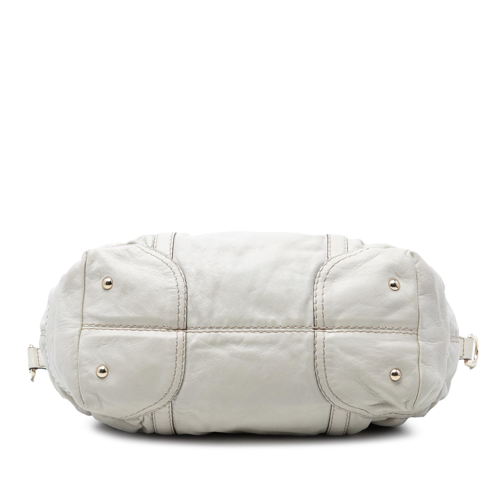 Gucci Leather Horsebit Nail Boston Bag