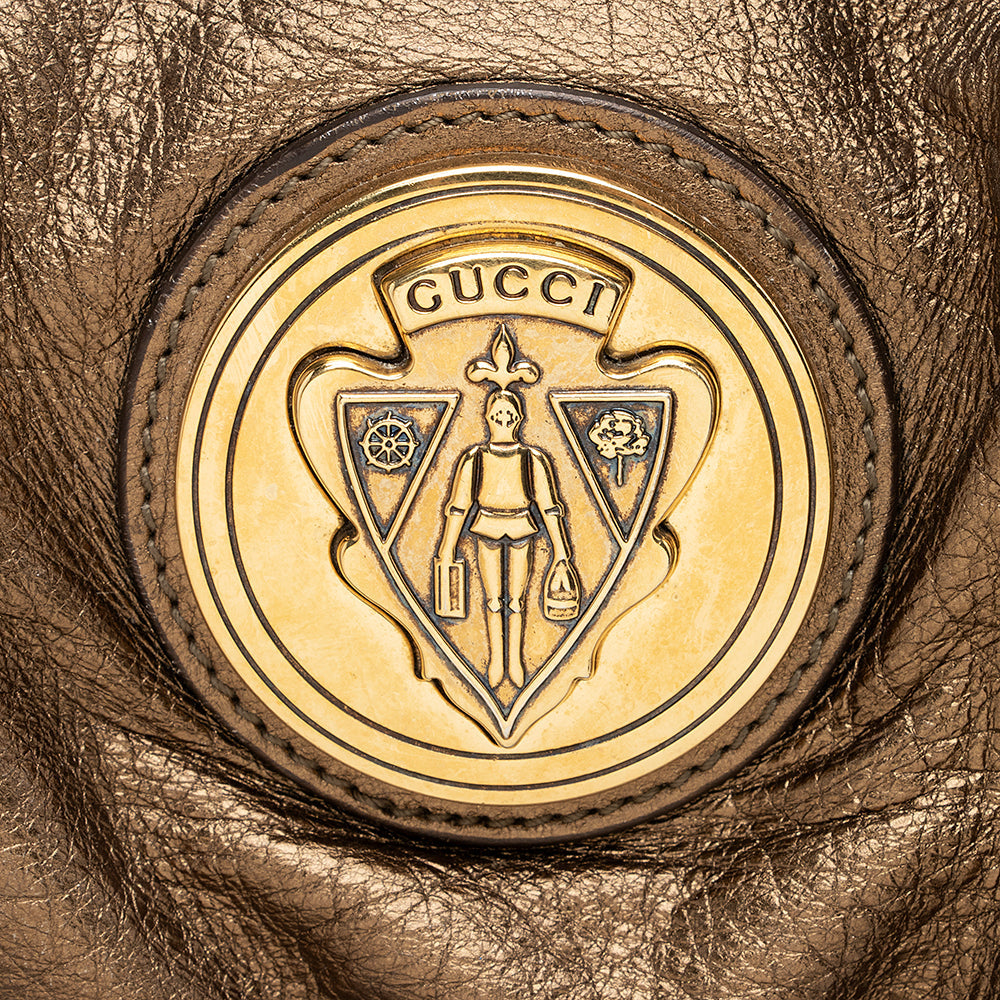 Gucci Metallic Leather Hysteria Satchel (SHF-20577)