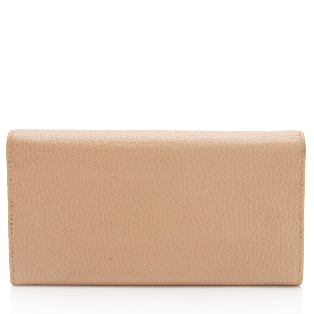 Gucci Leather Interlocking G Continental Wallet
