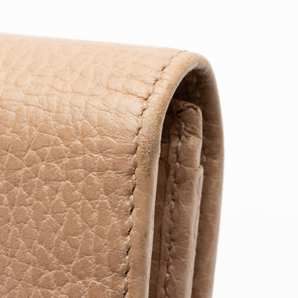 Gucci Leather Interlocking G Continental Wallet