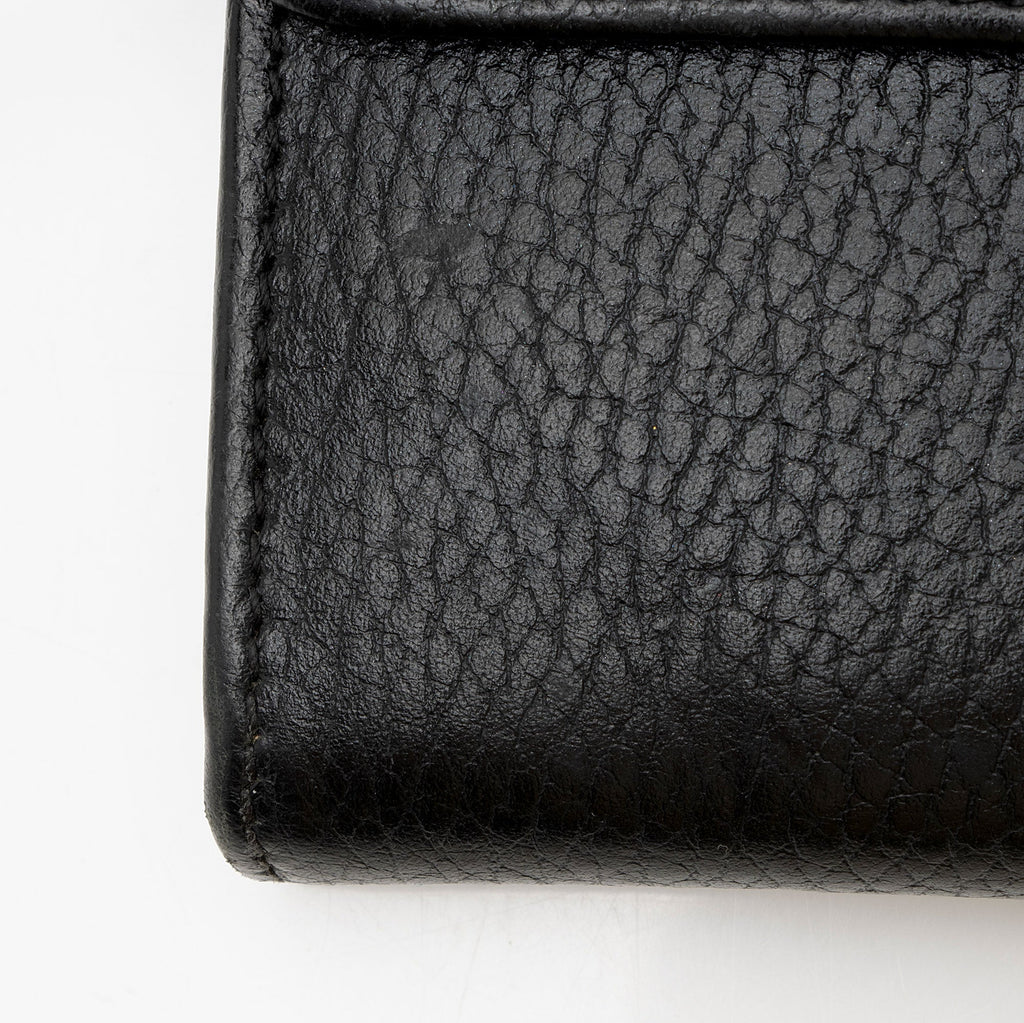 Gucci Leather Interlocking G Continental Wallet