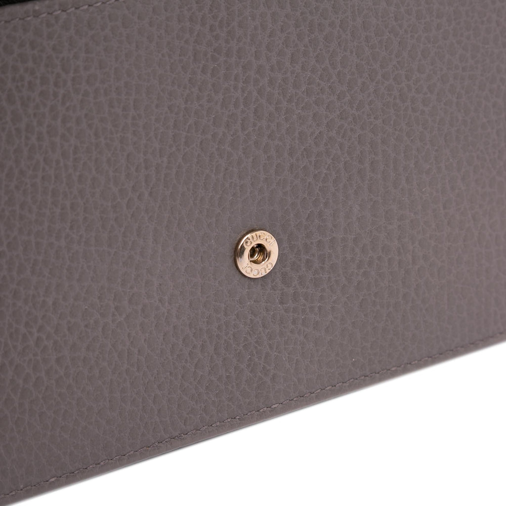 Gucci Leather Interlocking G Dollar Wallet on Chain