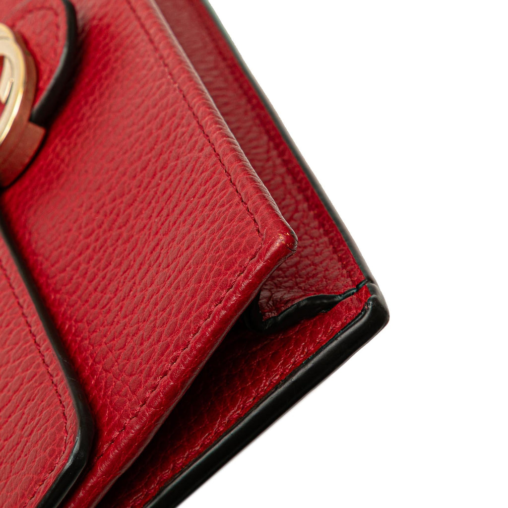 Gucci Leather Interlocking G Dollar Wallet on Chain